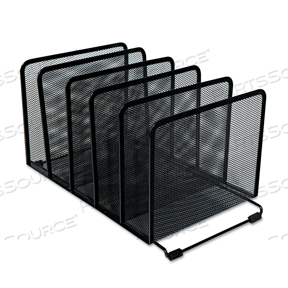 DELUXE MESH STACKING SORTER, 5 SECTIONS, LETTER TO LEGAL SIZE FILES, 14.63" X 8.13" X 7.5", BLACK by Universal DELUXE MESH STACKING SORTER, 5 SECTIONS, LETTER TO LEGAL SIZE FILES, 14.63" X 8.13" X 7.5", BLACK by Universal