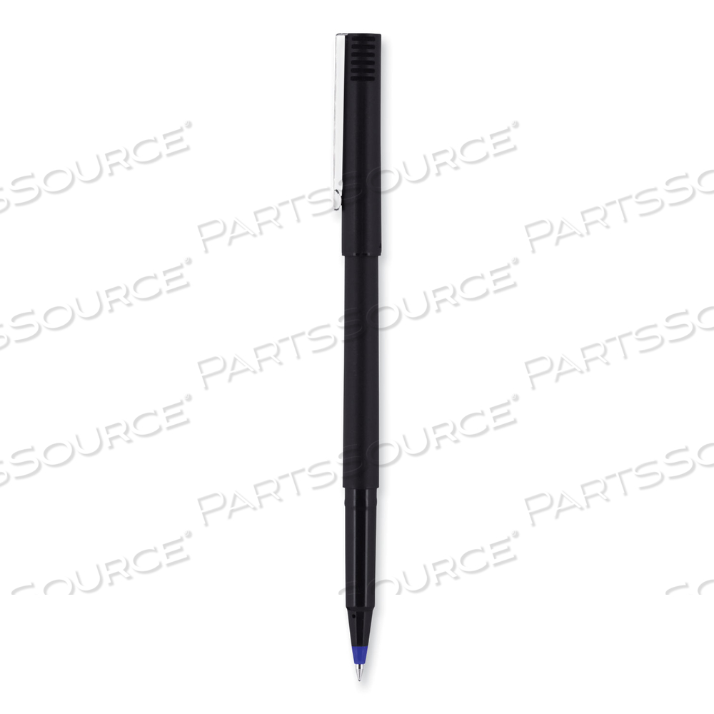 ROLLER BALL PEN, STICK, MICRO 0.5 MM, BLUE INK, BLACK MATTE BARREL by Uni-Ball ROLLER BALL PEN, STICK, MICRO 0.5 MM, BLUE INK, BLACK MATTE BARREL by Uni-Ball