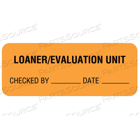 MAINTENANCE LABEL, REMOVABLE, 2-1/4IN WIDTH, 7/8IN HEIGHT, FLUORESCENT ORANGE, FLUORESCENT PAPER, -65 TO +180 TEMPERATURE RANGE by United Ad Label