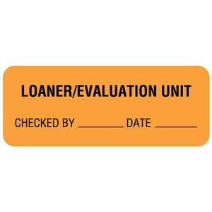 MAINTENANCE LABEL, REMOVABLE, 2-1/4IN WIDTH, 7/8IN HEIGHT, FLUORESCENT ORANGE, FLUORESCENT PAPER, -65 TO +180 TEMPERATURE RANGE by United Ad Label