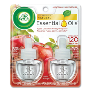 SCENTED OIL REFILL, 0.67 OZ, APPLE CINNAMON MEDLEY, 2/PACK, 6 PACKS/CARTON by Air Wick