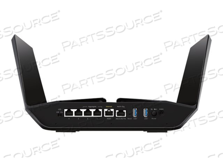 NIGHTHAWK RAX120, WIRELESS ROUTER, 5-PORT SWITCH, GIGE, 5 GIGE, 2.5 GIGE, 802.11A/B/G/N/AC/AX, DUAL BAND by Netgear