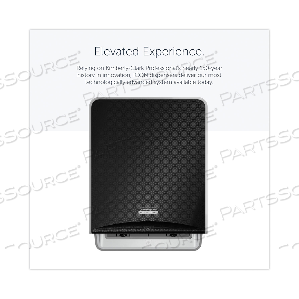 ICON AUTOMATIC ROLL TOWEL DISPENSER, 20.12 X 16.37 X 13.5, BLACK MOSAIC by Kimberly-Clark Corporation ICON AUTOMATIC ROLL TOWEL DISPENSER, 20.12 X 16.37 X 13.5, BLACK MOSAIC by Kimberly-Clark Corporation