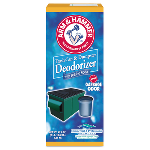 TRASH CAN AND DUMPSTER DEODORIZER WITH BAKING SODA, SPRINKLE TOP, ORIGINAL, POWDER, 42.6 OZ BOX, 9/CARTON by Arm And Hammer