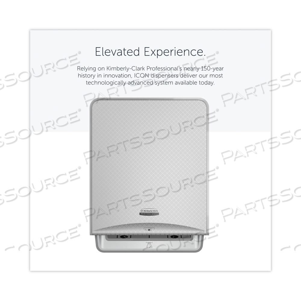 ICON AUTOMATIC ROLL TOWEL DISPENSER, 20.12 X 16.37 X 13.5, SILVER MOSAIC by Kimberly-Clark Corporation