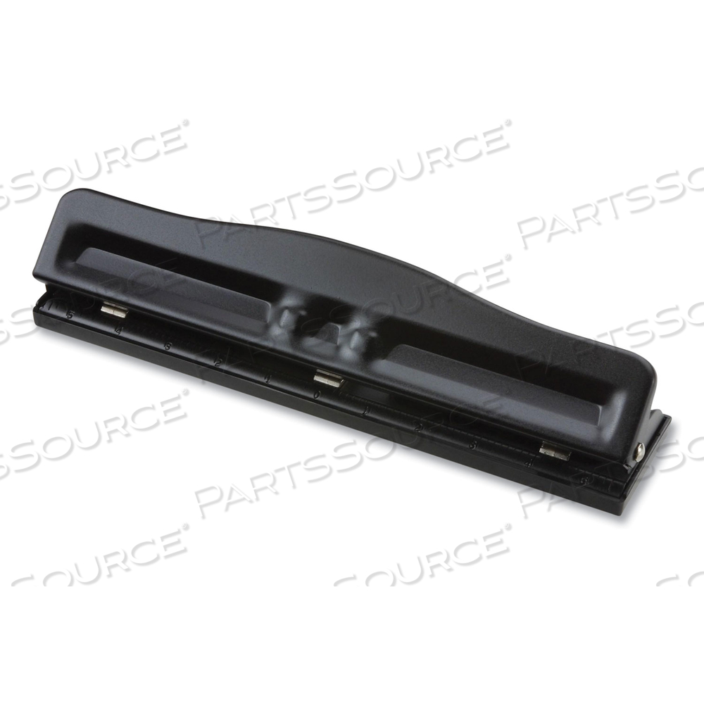 11-SHEET FULLY ADJUSTABLE TWO-THREE-HOLE PUNCH, 9/32" HOLES, BLACK by Officemate
