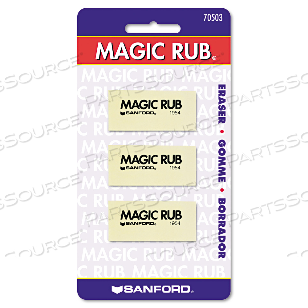 MAGIC RUB ERASER, FOR PENCIL/INK MARKS, RECTANGULAR BLOCK, MEDIUM, OFF WHITE by Prismacolor MAGIC RUB ERASER, FOR PENCIL/INK MARKS, RECTANGULAR BLOCK, MEDIUM, OFF WHITE by Prismacolor