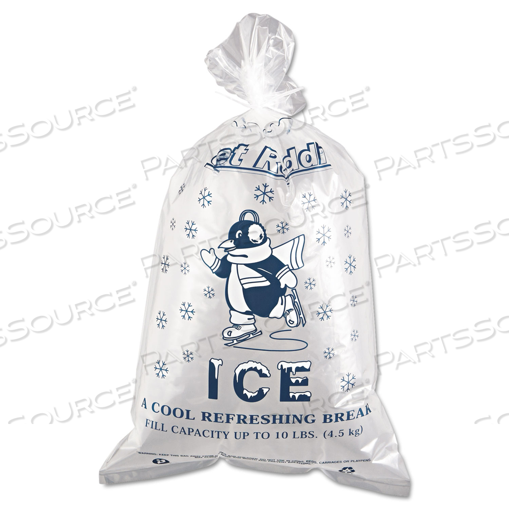 ICE BAGS, 1.5 MIL, 12" X 21", CLEAR by Inteplast Group