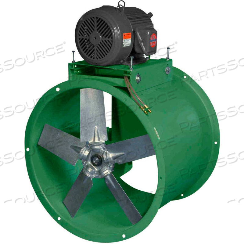 36" THREE PHASE BELT DRIVE TUBE AXIAL DUCT FAN 7-1/2HP, 27930 CFM by Canarm