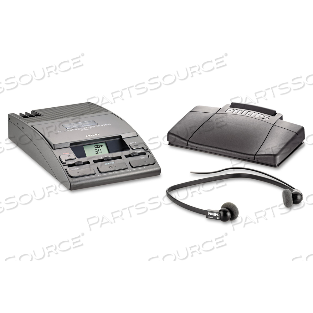 720-T DESKTOP ANALOG MINI CASSETTE TRANSCRIBER DICTATION SYSTEM by Philips (Consumer Electronics)