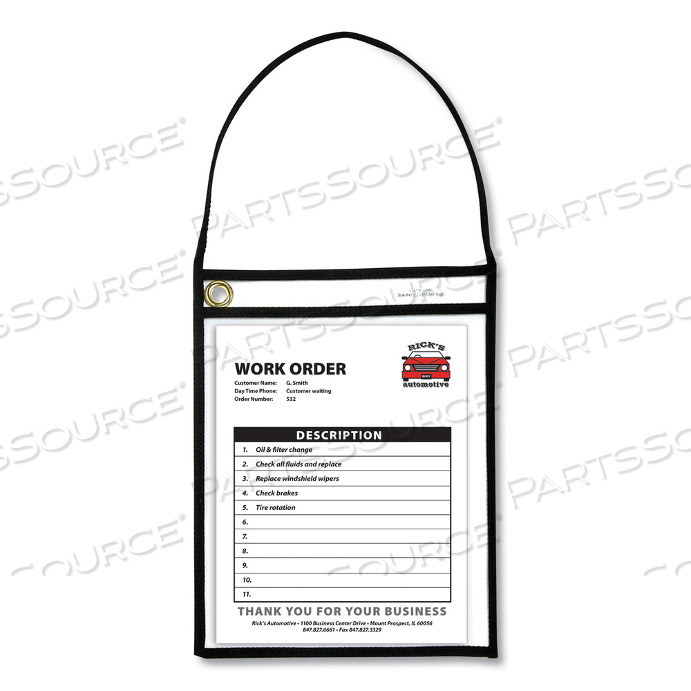 1-POCKET SHOP TICKET HOLDER W/SETRAP, BLACK STITCHING, 75-SHEET, 9 X 12 1-POCKET SHOP TICKET HOLDER W/SETRAP, BLACK STITCHING, 75-SHEET, 9 X 12