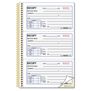 GOLD STANDARD MONEY RECEIPT BOOK, TWO-PART CARBONLESS, 5 X 2.75, 3 FORMS/SHEET, 225 FORMS TOTAL by Rediform GOLD STANDARD MONEY RECEIPT BOOK, TWO-PART CARBONLESS, 5 X 2.75, 3 FORMS/SHEET, 225 FORMS TOTAL by Rediform