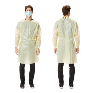 PROTECTIVE PROCEDURE GOWN, LARGE YELLOW, NONSTERILE, AAMI LEVEL 1, DISPOSABLE (10/BG) by Cypress
