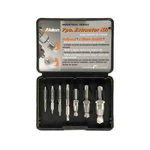 SCREW EXTRACTOR SET 7PC HSS PLASTIC CASE by Alden