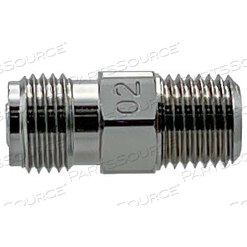 ADAPTER, DISS MALE X 1/4 IN MNPT, OXYGEN, WITH CHECK VALVE by Precision Medical, Inc.