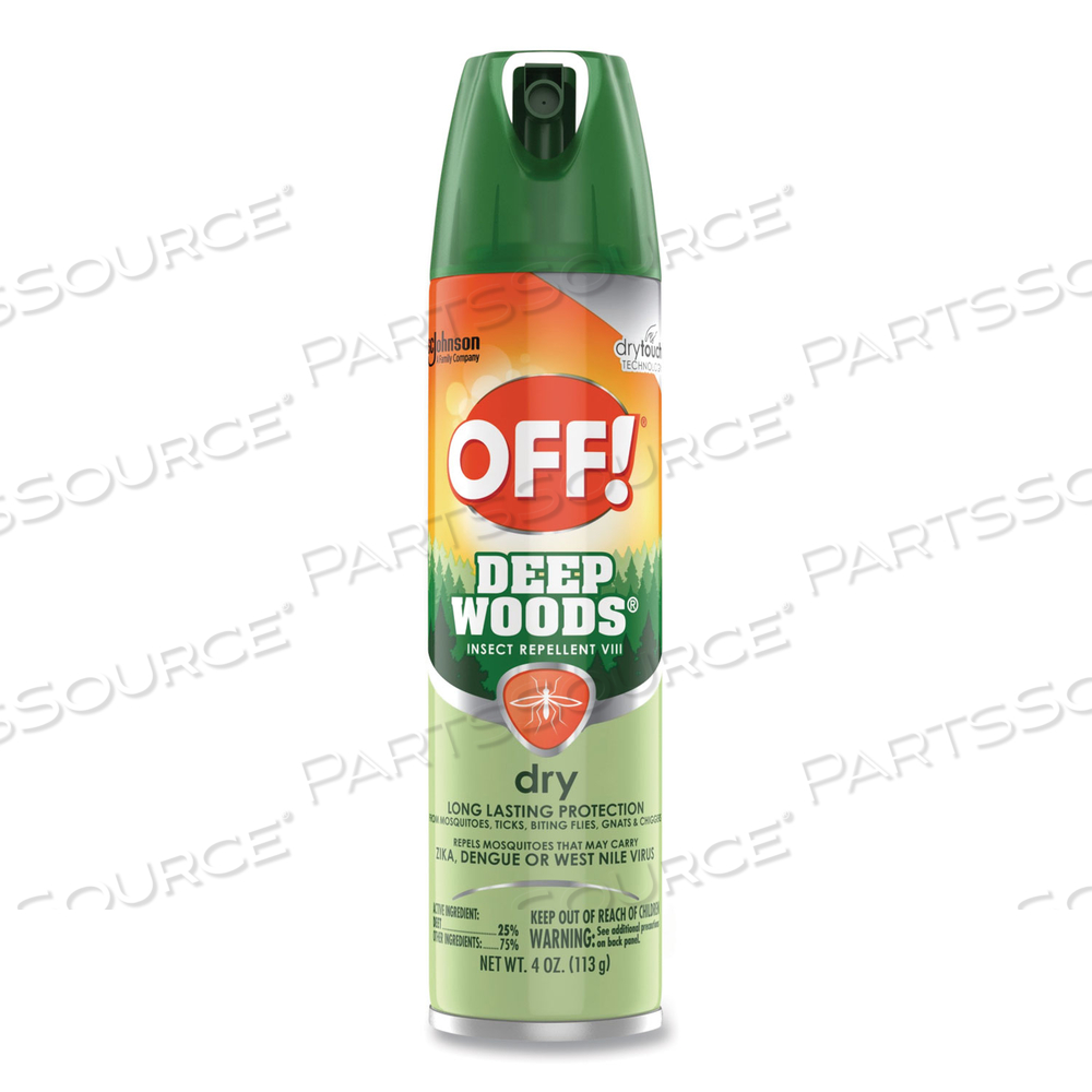 DEEP WOODS DRY INSECT REPELLENT, 4 OZ AEROSOL SPRAY, NEUTRAL by OFF!