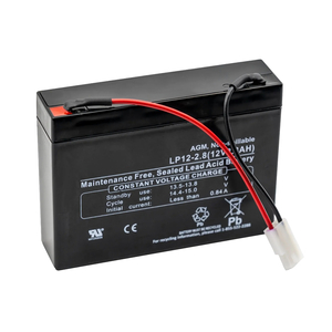 BATTERY, SEALED LEAD ACID, 12V, 2.8 AH, WIRE LEADS by SSCOR, Inc.