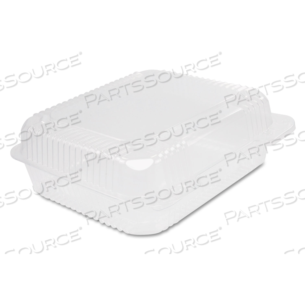 STAYLOCK CLEAR HINGED LID CONTAINERS, 7.8 X 8.3 X 3, CLEAR, PLASTIC, 125/BAG by Dart Container Corporation STAYLOCK CLEAR HINGED LID CONTAINERS, 7.8 X 8.3 X 3, CLEAR, PLASTIC, 125/BAG by Dart Container Corporation