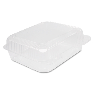 STAYLOCK CLEAR HINGED LID CONTAINERS, 7.8 X 8.3 X 3, CLEAR, PLASTIC, 125/BAG by Dart Container Corporation STAYLOCK CLEAR HINGED LID CONTAINERS, 7.8 X 8.3 X 3, CLEAR, PLASTIC, 125/BAG by Dart Container Corporation