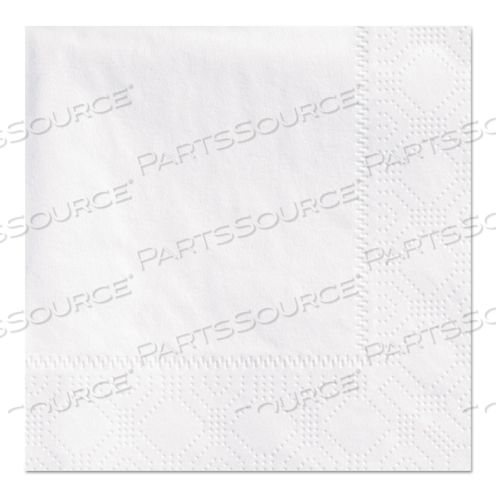 BEVERAGE NAPKINS, 2-PLY 9 1/2 X 9 1/2, WHITE, EMBOSSED by Hoffmaster