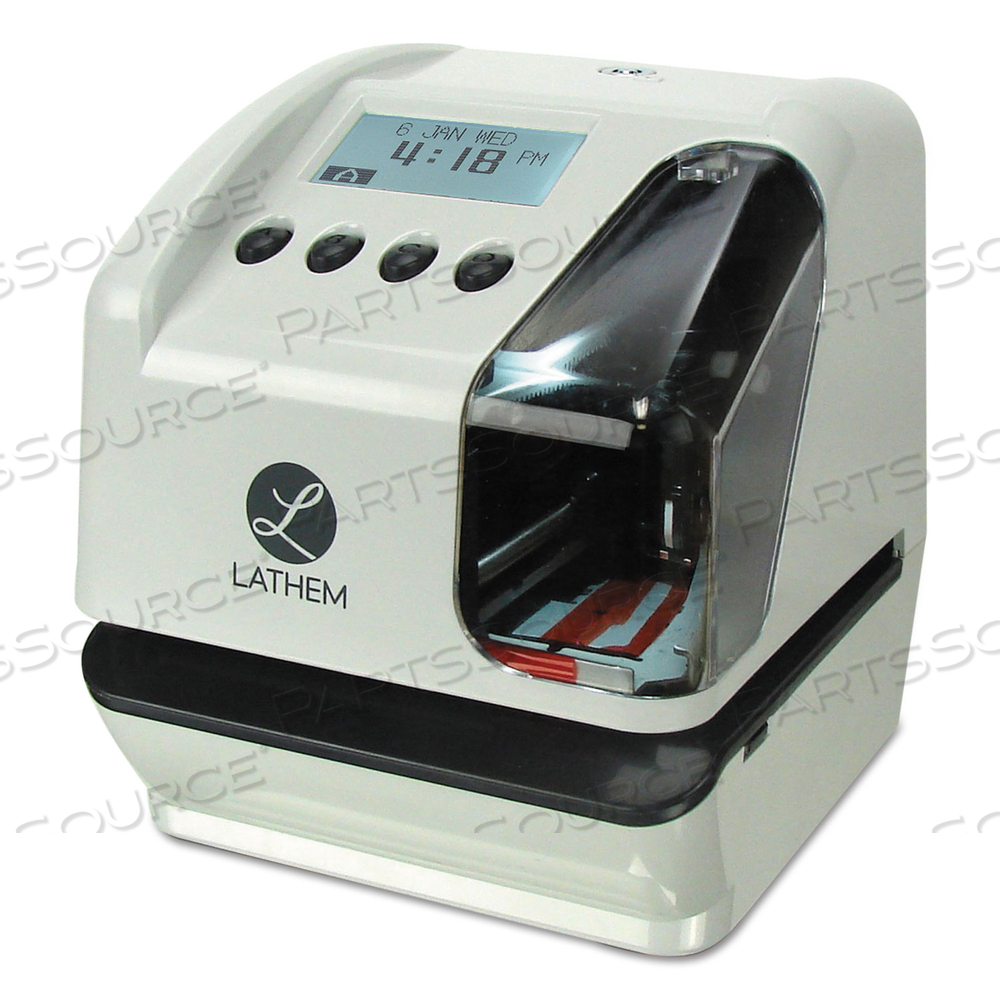 LT5000 ELECTRONIC TIME AND DATE STAMP, DIGITAL DISPLAY, COOL GRAY by Lathem Time