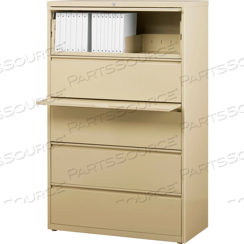 HL10000 SERIES LATERAL FILE 36" WIDE 5-DRAWER - PUTTY by Hirsh