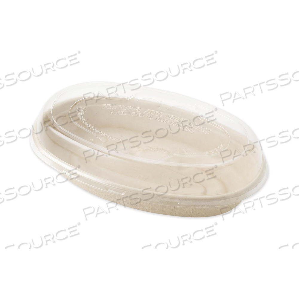 PLA LIDS FOR FIBER BURRITO BOWLS, 9.7" DIAMETER, CLEAR, PLASTIC by World Centric
