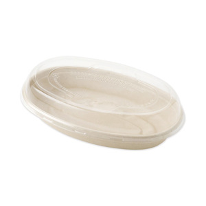 PLA LIDS FOR FIBER BURRITO BOWLS, 9.7" DIAMETER, CLEAR, PLASTIC by World Centric