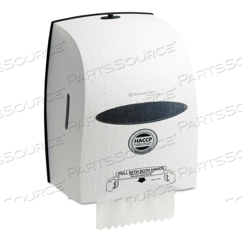 SANITOUCH HARD ROLL TOWEL DISPENSER, 12.63 X 10.2 X 16.13, WHITE by Kimberly-Clark Corporation