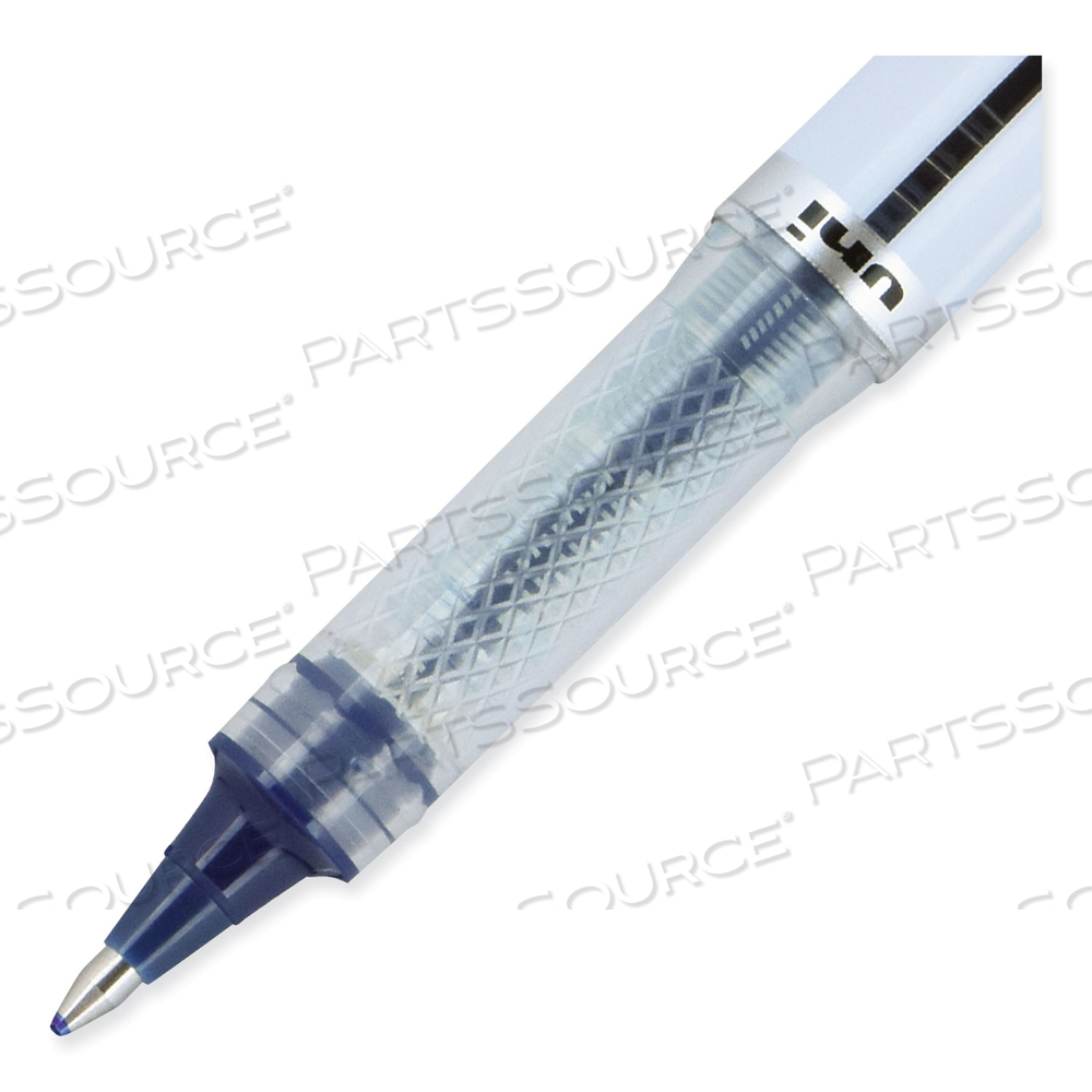 VISION ELITE ROLLER BALL PEN, STICK, BOLD 0.8 MM, BLUE-BLACK INK, WHITE/BLUE BARREL by Uni-Ball