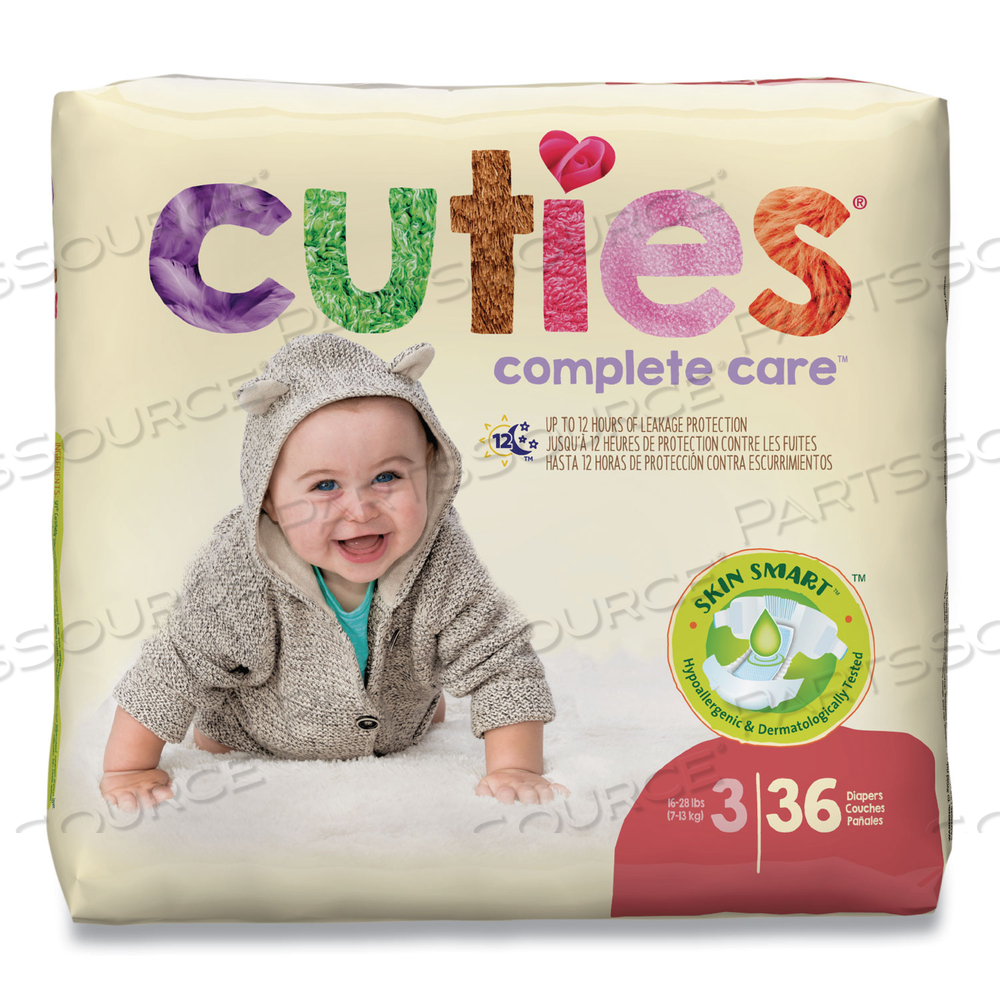PREMIUM JUMBO DIAPERS, SIZE 3, 16 LBS TO 28 LBS by Cuties
