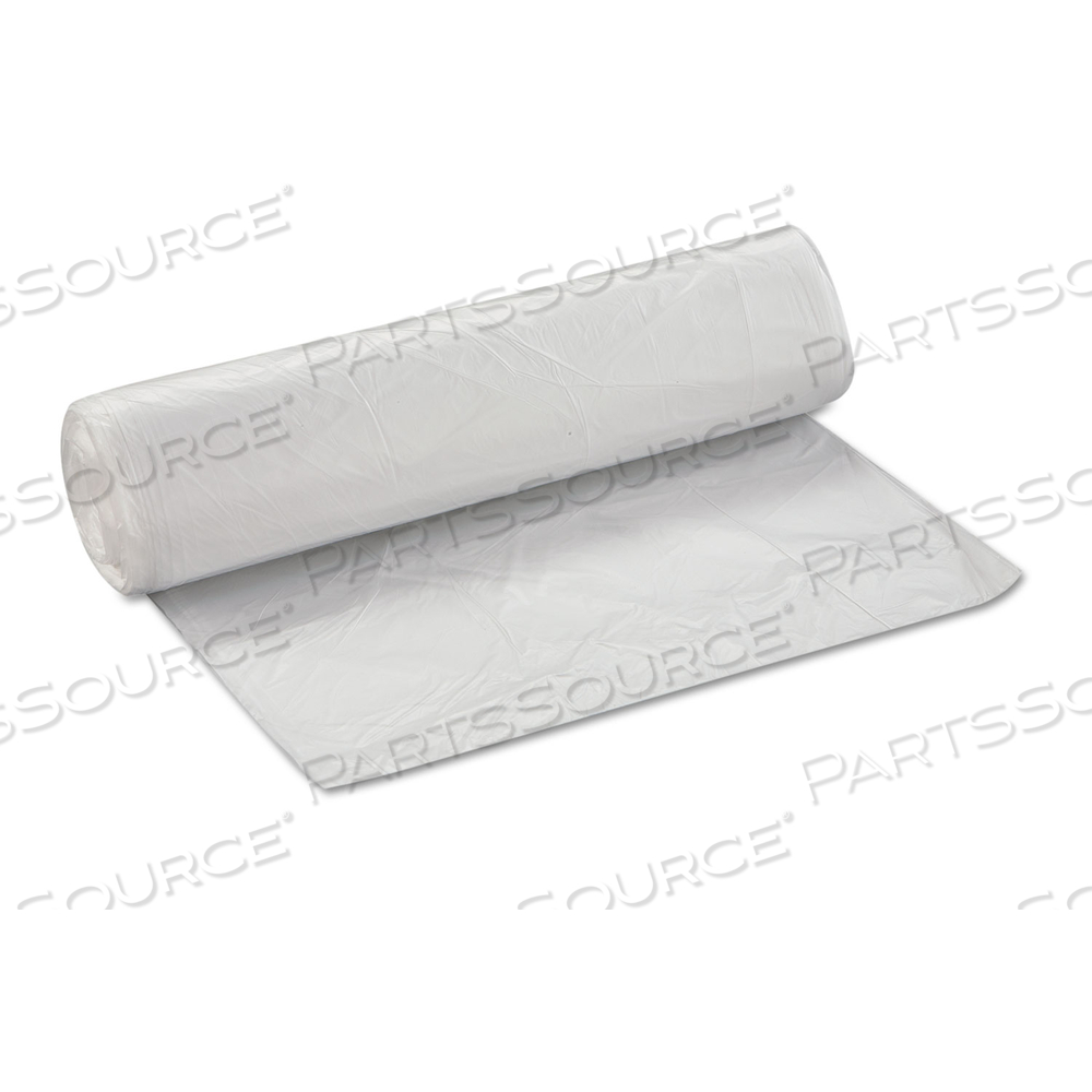 HIGH-DENSITY COMMERCIAL CAN LINERS VALUE PACK, 45 GAL, 11 MICRONS, 40" X 46", CLEAR, 25 BAGS/ROLL HIGH-DENSITY COMMERCIAL CAN LINERS VALUE PACK, 45 GAL, 11 MICRONS, 40" X 46", CLEAR, 25 BAGS/ROLL