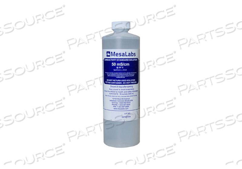 CALIBRATOR SOLUTIONS, 16OZ PINT SIZE, 50MS/CM CONDUCTIVITY, 71PPM TDS by Mesa Laboratories, Inc. CALIBRATOR SOLUTIONS, 16OZ PINT SIZE, 50MS/CM CONDUCTIVITY, 71PPM TDS by Mesa Laboratories, Inc.