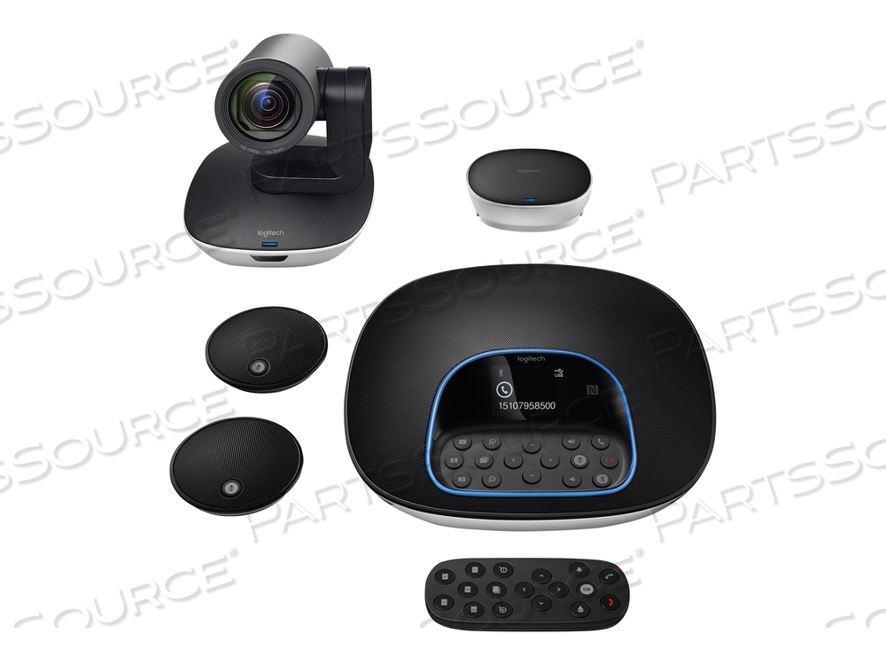 LOGITECH GROUP, VIDEO CONFERENCING KIT, WITH LOGITECH EXPANSION MICROPHONES, POWER ADAPTER INCLUDED by Logitech