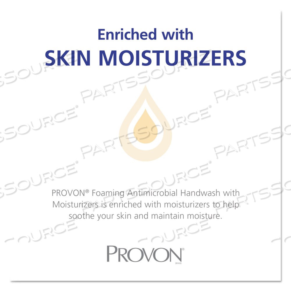 FOAM ANTIMICROBIAL HANDWASH, MOISTURIZER, FMX-12 DISPENSER, LIGHT FLORAL, 1,250 ML PUMP by Provon FOAM ANTIMICROBIAL HANDWASH, MOISTURIZER, FMX-12 DISPENSER, LIGHT FLORAL, 1,250 ML PUMP by Provon