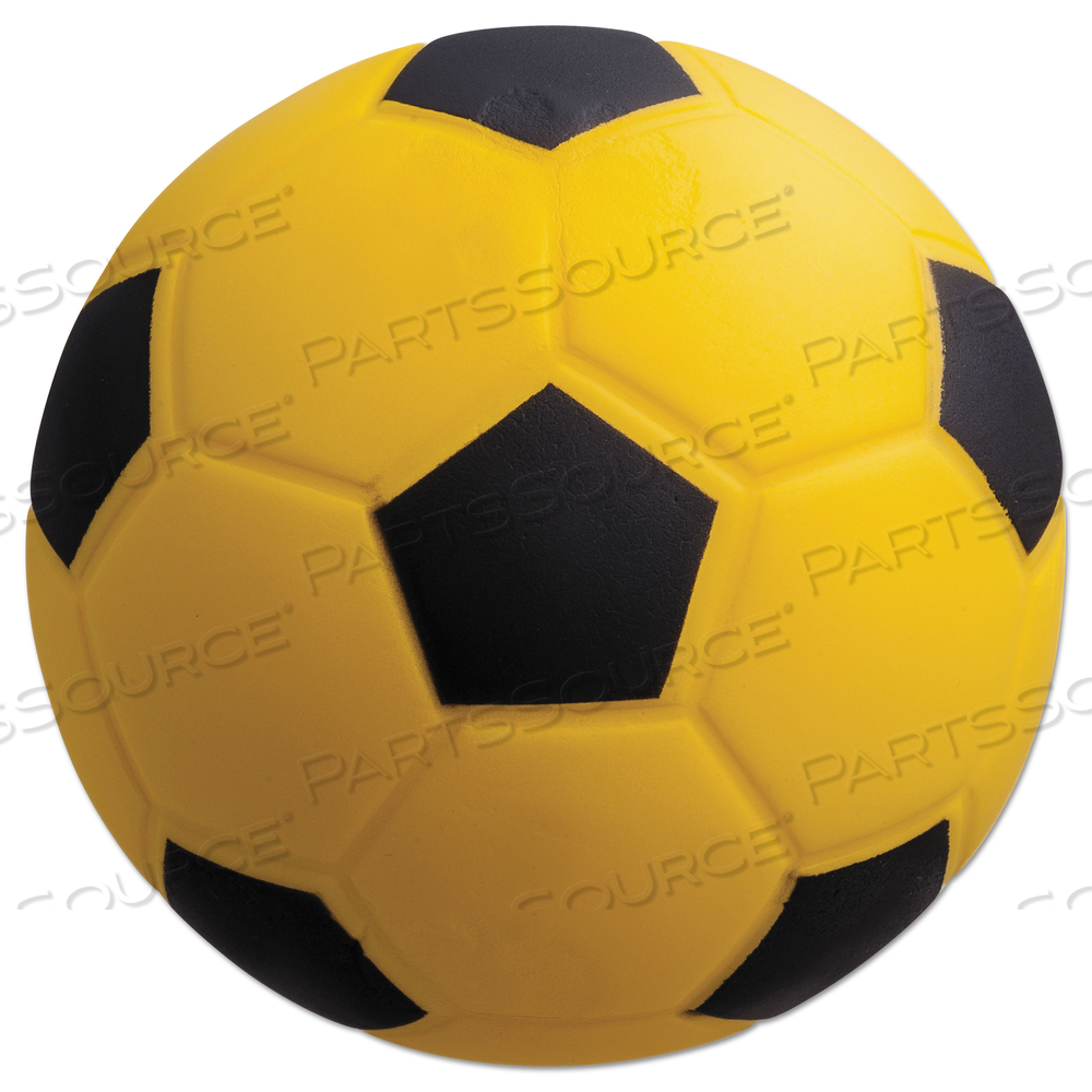 COATED FOAM SPORT BALL, FOR SOCCER, PLAYGROUND SIZE, YELLOW by Champion Sports