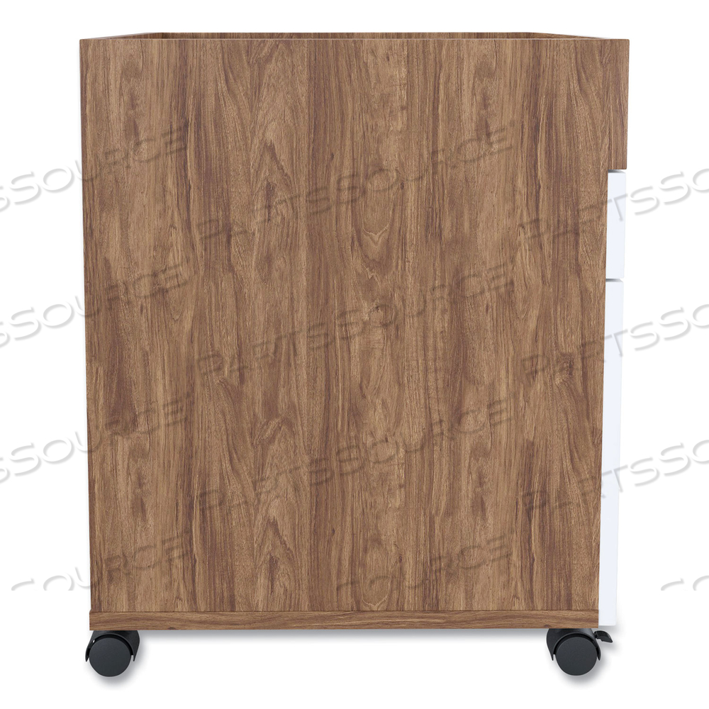 ESSENTIALS MOBILE PEDESTAL FILE, LEFT OR RIGHT, 2-DRAWERS: BOX/FILE, LEGAL/LETTER, WHITE/ESPRESSO, 15.5" X 21.2" X 24.2" by Union & Scale ESSENTIALS MOBILE PEDESTAL FILE, LEFT OR RIGHT, 2-DRAWERS: BOX/FILE, LEGAL/LETTER, WHITE/ESPRESSO, 15.5" X 21.2" X 24.2" by Union & Scale