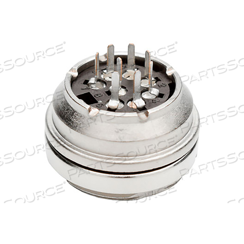 100V 5A PANEL MOUNT FEMALE RECEPTACLE 8 WAY CIRCULAR DIN CONNECTOR by Amphenol