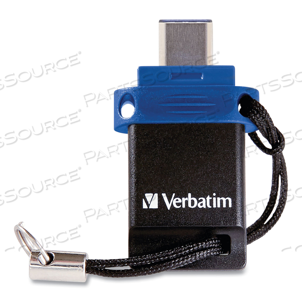 STORE N' GO DUAL USB 3.0 FLASH DRIVE FOR USB-C DEVICES, 32 GB, BLUE by Verbatim STORE N' GO DUAL USB 3.0 FLASH DRIVE FOR USB-C DEVICES, 32 GB, BLUE by Verbatim