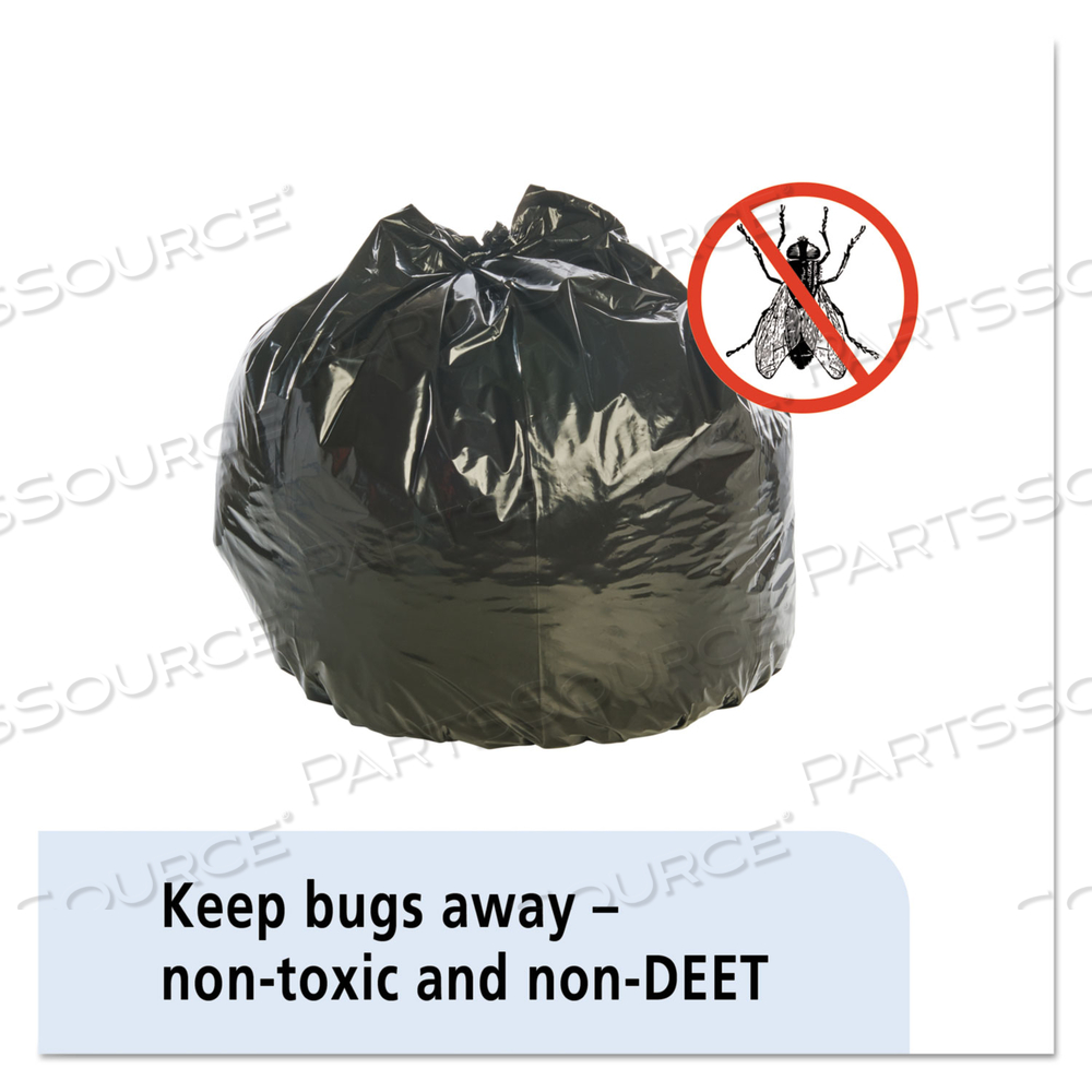INSECT-REPELLENT TRASH BAGS, 35 GAL, 2 MIL, 33" X 45", BLACK by Envision