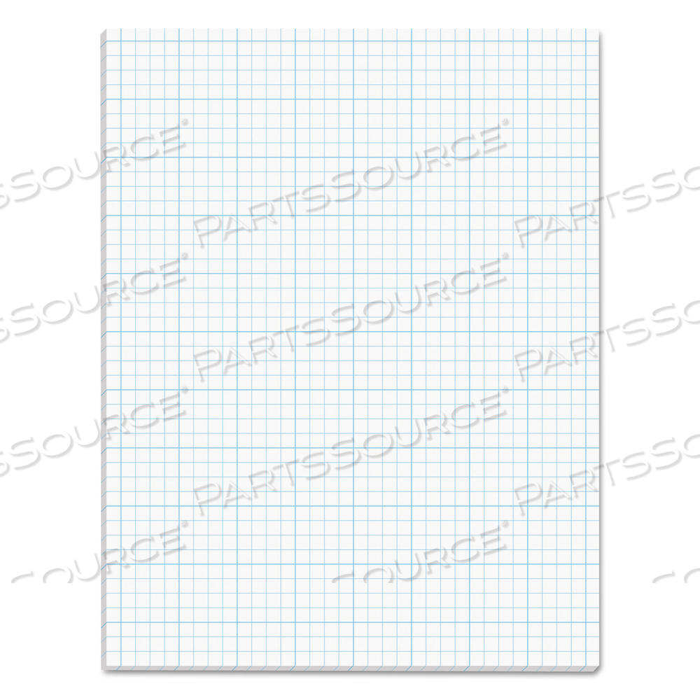 CROSS SECTION PADS, CROSS-SECTION QUADRILLE RULE (4 SQ/IN, 1 SQ/IN), 50 WHITE 8.5 X 11 SHEETS by Tops