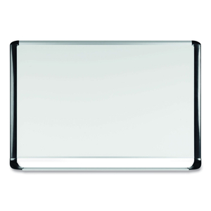 LACQUERED STEEL MAGNETIC DRY ERASE BOARD, 36 X 48, SILVER/BLACK by MasterVision