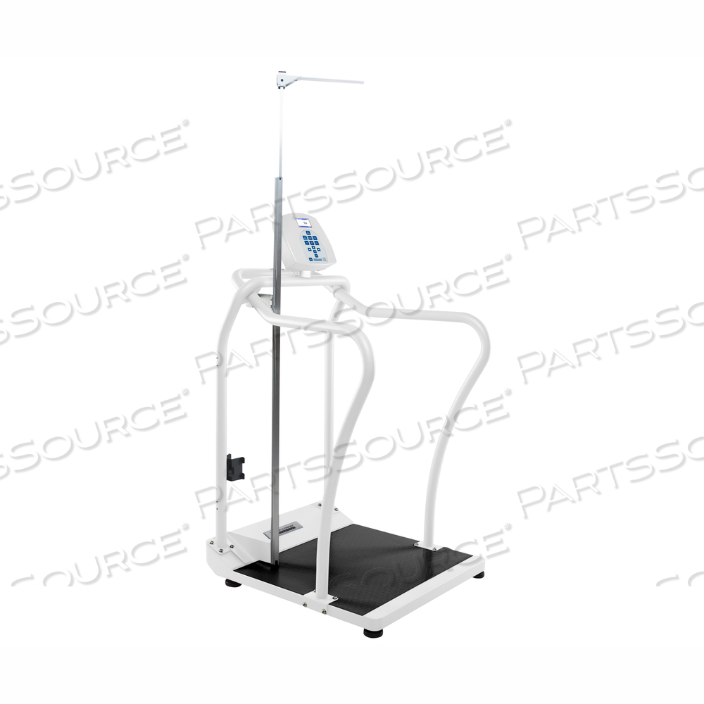 DIGITAL HANDRAIL SCALE WITH HEIGHT ROD 1000 LB X 0.2 LB by Health O Meter Professional Scales