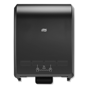MECHANICAL HAND TOWEL ROLL DISPENSER, H80 SYSTEM, 12.32 X 9.32 X 15.95, BLACK by Tork MECHANICAL HAND TOWEL ROLL DISPENSER, H80 SYSTEM, 12.32 X 9.32 X 15.95, BLACK by Tork