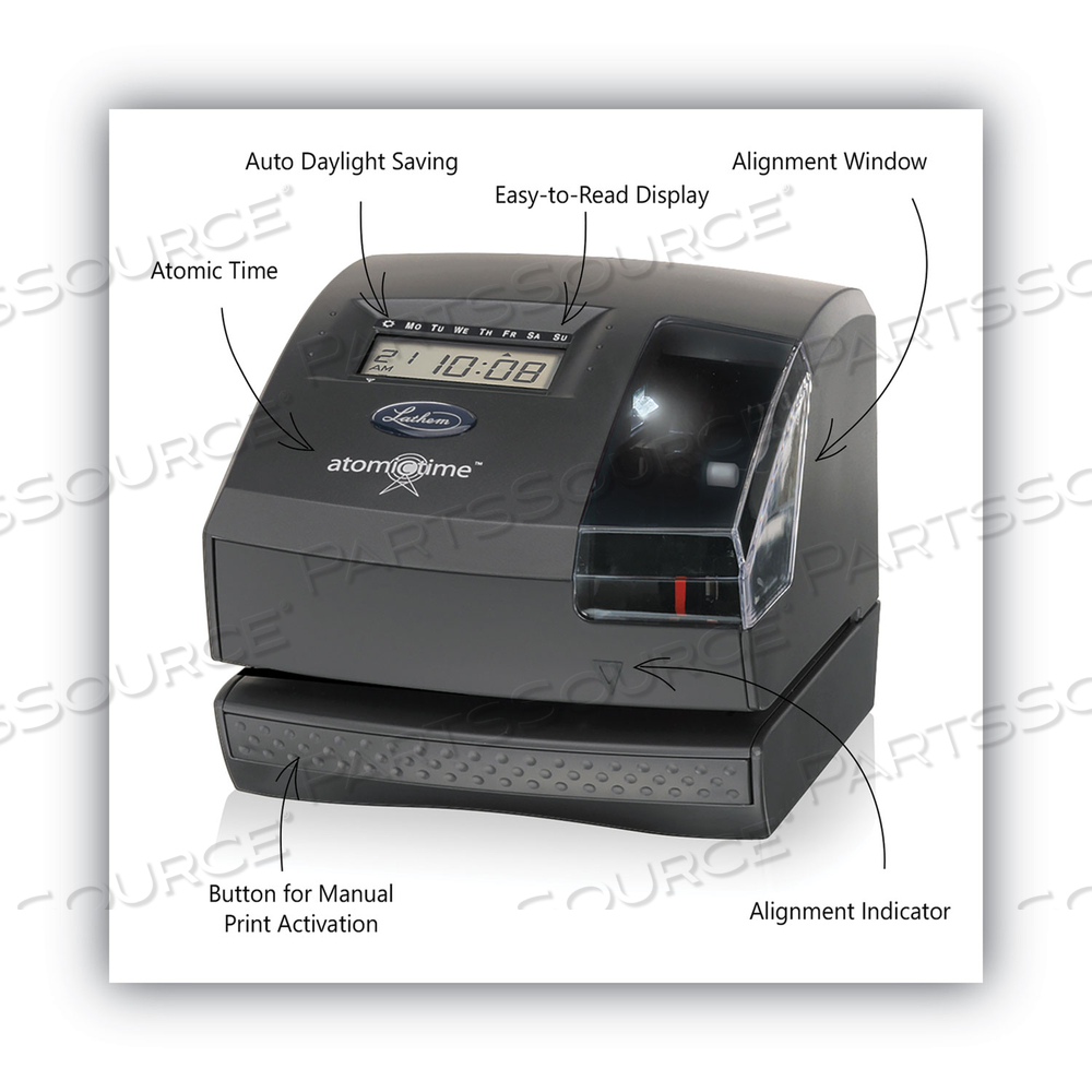 1600E WIRELESS ATOMIC TIME RECORDER WITH TRU-ALIGN, DIGITAL DISPLAY, DARK GRAY by Lathem Time 1600E WIRELESS ATOMIC TIME RECORDER WITH TRU-ALIGN, DIGITAL DISPLAY, DARK GRAY by Lathem Time