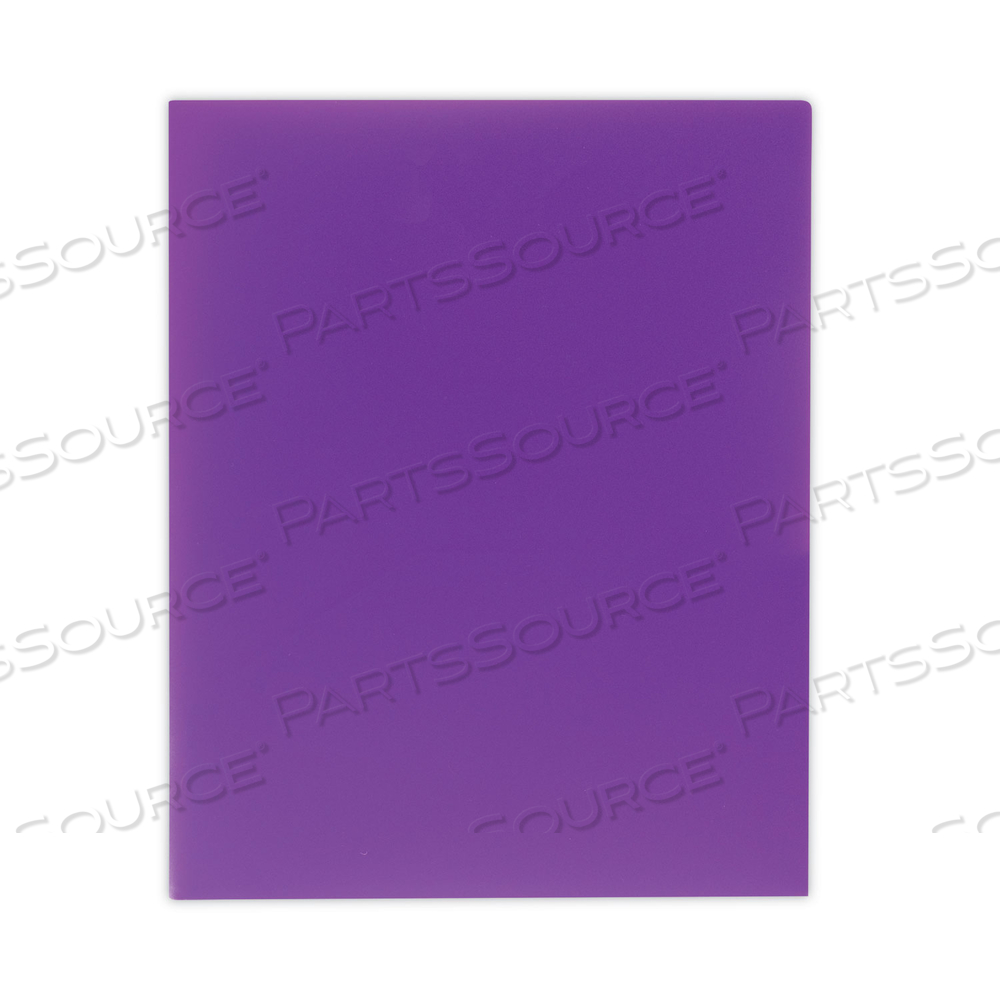 TWO-POCKET HEAVYWEIGHT POLY PORTFOLIO FOLDER, 11 X 8.5, PURPLE by C-Line TWO-POCKET HEAVYWEIGHT POLY PORTFOLIO FOLDER, 11 X 8.5, PURPLE by C-Line