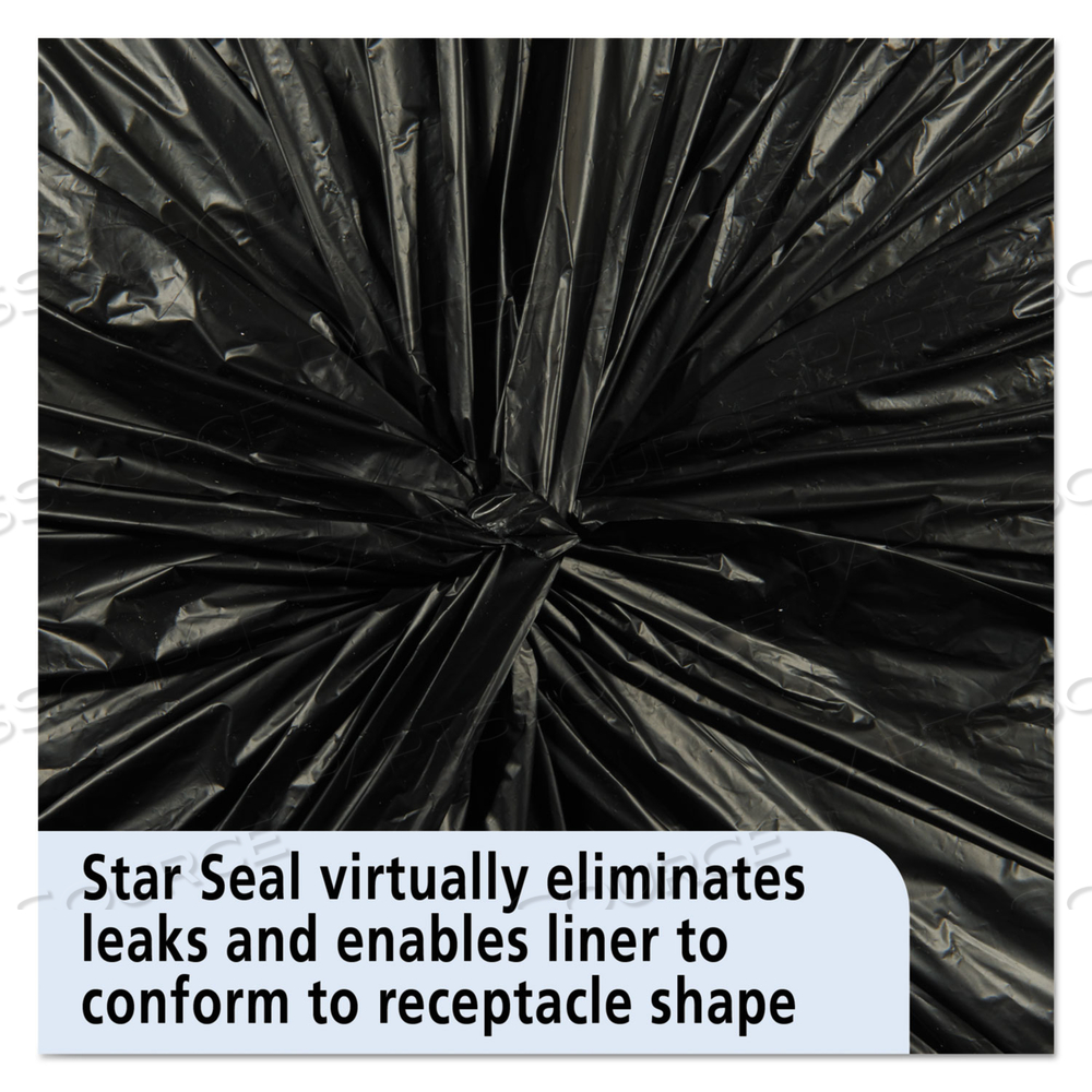 TOTAL RECYCLED CONTENT PLASTIC TRASH BAGS, 60 GAL, 1.5 MIL, 38" X 60", BROWN/BLACK by Envision