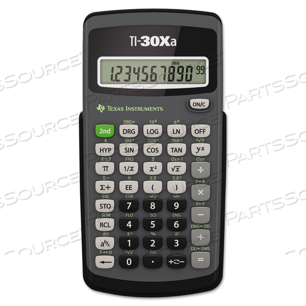 10-DIGIT SCIENTIFIC CALCULATOR, BATTERY POWER, 3-1/10" X 6" X 4/5", BLACK by Texas Instruments 10-DIGIT SCIENTIFIC CALCULATOR, BATTERY POWER, 3-1/10" X 6" X 4/5", BLACK by Texas Instruments
