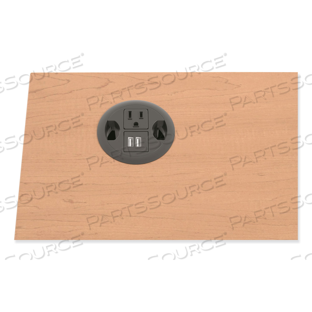 USB AC POWER HUB GROMMET, 3" DIAMETER, BLACK by HON USB AC POWER HUB GROMMET, 3" DIAMETER, BLACK by HON