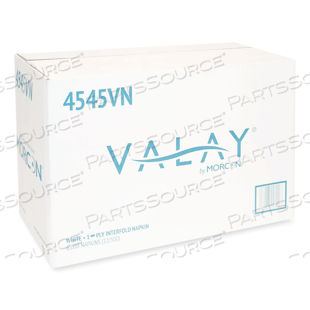 VALAY INTERFOLDED NAPKINS, 1-PLY, WHITE, 6.5 X 8.25 VALAY INTERFOLDED NAPKINS, 1-PLY, WHITE, 6.5 X 8.25